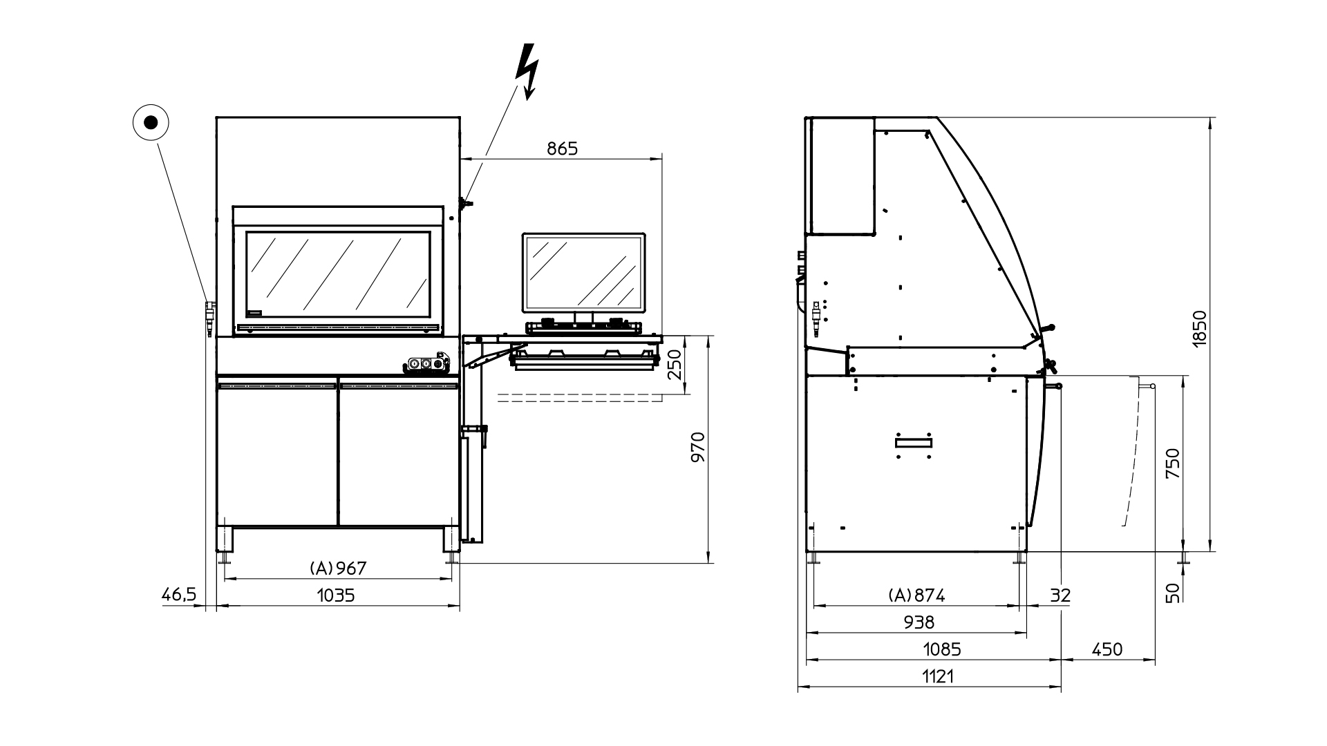 Emco Concept Mill 105: CNC-Fräsmaschine für die Ausbildung
Aufstellplan