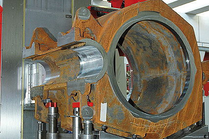 Bearbeitung eines Elektromotorengehäuses
